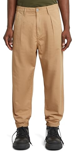 G-STAR Men's Pleated Chino Relaxed Pants, Brown (Lion Gd D24543-d910-b666), 36 W/32 L