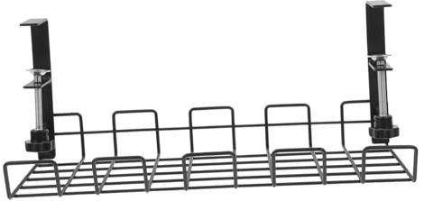 Hemobllo Organizador De Cables Debajo del Escritorio Rack De Gestión De Cables para Oficina y Hogar Diseño Ventilado para Evitar Sobrecalentamiento Compatible Regletas Negras