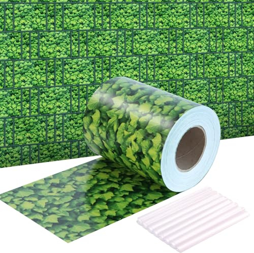 iFence PVC Sichtschutzstreifen 19cmX35 Meters inkl. 30 Clips Diverse Farben (Buchsbaum19cmX 35m)