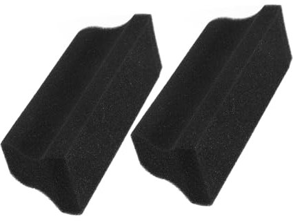 HAPINARY Lot De 2 Éponges à Cheveux Noires Medium Nettoyant Pour Poils De Barbe Pour Lavabo Brosse à Cheveux Douce Pour Barbier Salon Coiffure Usage Professionnel