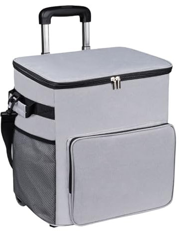 Kühltasche Mit Rädern | Rollkühler Wagen,Trolley Mit Griff Dichter 35L Isoliertasche Für Unterwegs Picknick