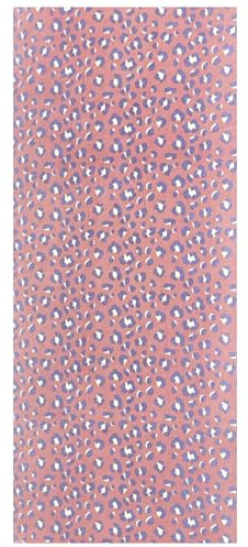 Atelier Kokoro Drap de Plage Imprimé Léopard – 80x180 cm – Éponge Velours 100% Coton – Collection Doux Sauvage (Rose)