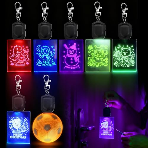Clignotant LED Sac D'école Enfant avec Motifs de Dessin Animé 7PCS Rechargeable USB Réflecteurs Sac à Dos Réflecteur Pendentif Lumière de Sécurité pour Cartable Gardien Course Jogging Poussette