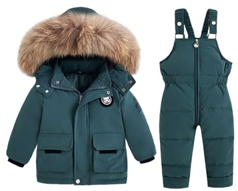Générique Hiver Ensemble de Ski Enfant, Tenue de Ski Imperméable à la Neige Combinaison Enfant Combi Fille Imperméable à la Neige Snowsuit Combinaison 4 Ans pour 1-5 Ans