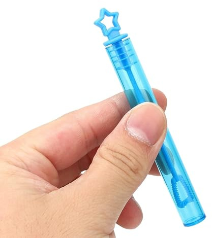 ZAICOLER 20st Bubble Soap Flaske Leksaksset Slitstarkt Elegant Bubble Wands Tub Festdekoration för Barns Födelsedag Bröllop Hjärta Vit/Stjärnblå Plastmaterial (femuddig stjärna blå)