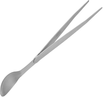Kichvoe Kleiner Probierlöffel aus Edelstahl mit Pinzette Robust und Leicht 20,5cm für Küche und Restaurant zum Präzisen Probieren von Speisen