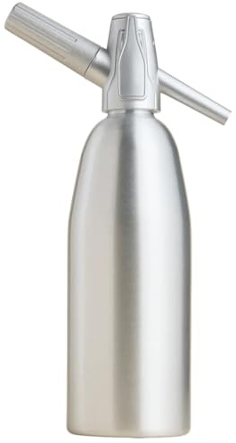 CreamRight Soda Siphon, Aluminum Sparkling Water Maker and Seltzer Bottle for Soda Water & Sodas Creation, Soda Maker Compatible with Any Standard 8g Chargers, Carbonated Water Dispenser for Cocktails