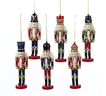 Kurt Adler Wooden Nutcracker Ornaments (set of 6 Assorted)