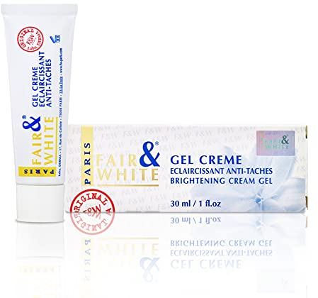 FAIR & WHITE Original Skin Brightening Gel Cream - 30ml / 1floz - For Neck, Face, Armpit, Elbows, Private Areas, Brightening Gel for Uneven Skin Tone