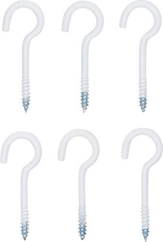 BGS Diy 88181 | Surtido de alcayatas con rosca | blancas | recubiertas de plástico | 60 mm | 6 piezas