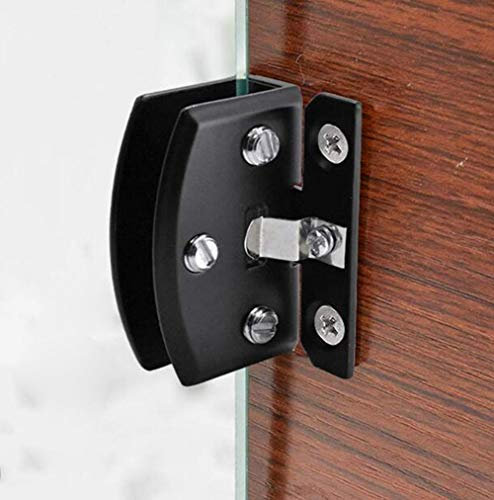 1 paire de charnières de porte en verre vitrine armoire à vin clip charnière de porte pièces de rechange, adapté pour le verre de 5-8 mm d'épaisseur