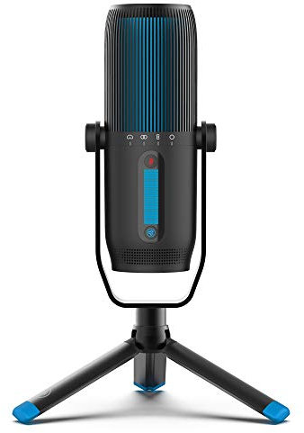 JLab Audio Talk PRO Microfono USB Plug and Play, Microfono per PC Portatile con Controllo Volume e Quick Mute - Microfono a Condensatore Professionale per Streaming, Podcasting e Gaming