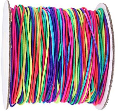 RENSHENKTO Corda elastica colore arcobaleno perline filo elasticizzato tessuto Crafting String
