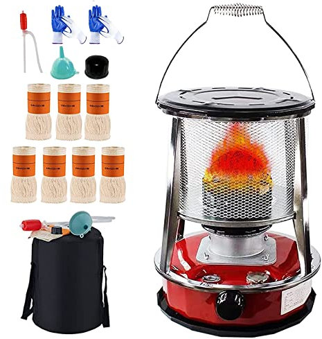 Yclty 3000W Petroleumofen Für Innenräume Petroleum Heizung Mobile Heizung Ohne Strom Innen Tragbarer Petroliumheizer Camping Heizung Und Kochen Effizienter Petroleum Ofen Mit Umfallschutz Und 7 Docht