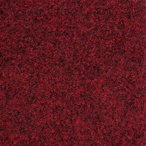 Dalle de moquette plombante pour professionnel | Carré moquette rouge bureau | Dalle moquette grand passage Schatex Traffic Plus (1 m²)