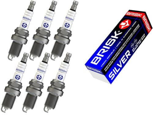 BRISK Silver ER15YS-9 1578 Zündkerzen Benzin LPG GPL CNG Autogas, 6 Stück
