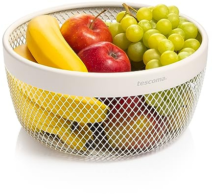 Tescoma 900828 - Cesta para fruta (metal, esmaltada, diámetro: 25 cm), línea Online