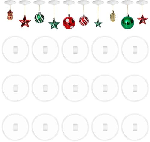 Scettar 60Pcs Deckenhaken Selbstklebend, 2cm Klebehaken Ohne Bohren, Selbstklebend Transparent Wandhaken, Klebehaken Extra Stark, Haken Decke Ohne Bohren für Küche Bad Wand Tür Decke zum Aufhängen(B)