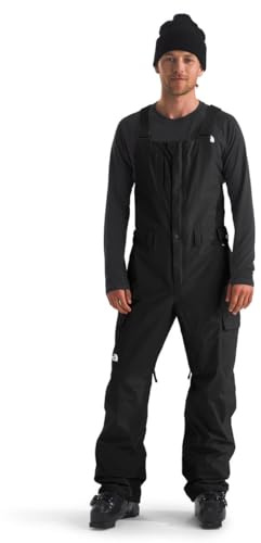 The North Face Men's Freedom Bib - Waterproof Ski & Snowboard Overalls, Non-Insulated, Adjustable Suspenders, Mesh Venting, TNF Black-NPF, Medium Regular