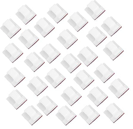 Gadpiparty 120pièces Clips Adhésifs Pour Câbles Organisateurs De Câbles Attaches De Blancs Compacts Pour Maison Bureau Voiture