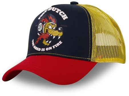 Von Dutch Casquette Homme & Femme Wolf, Casquette Trucker Ajustable avec Snapback, Bleu Taille TU