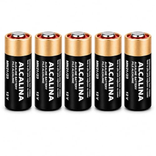 CABLEPELADO Alkaline Batterien MN21 | A23 / 23A / V23GA / LRV08 / 8LR932 | 12 V | geeignet für den Einsatz in Fernbedienungen, Funkklingeln und Sicherheitssystemen (5 Batterien)