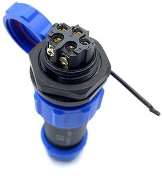 Connettore Spina aeronautica SP21 5 pin,senza saldatura a 5 pin IP68 Spina aeronautica impermeabile e antipolvere per lampade da esterno Utilizza 500 V 30 A (cavo a crimpare a vite 12 AWG)