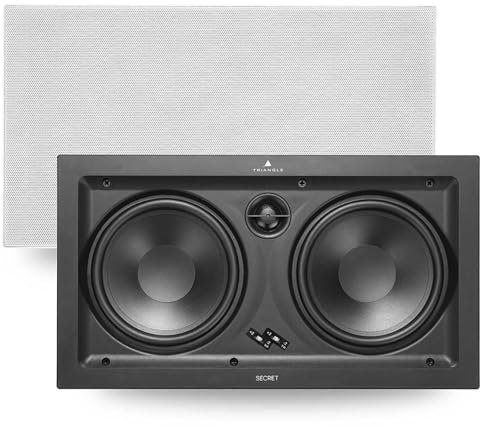 Triangle - Secret LCR7 - Enceinte encastrable Murale - 140W - 2 x Haut-parleurs 17 cm –Tweeter Orientable - Musique & Home-Cinéma Frontale/Centrale/Surround - 403 x 227 x 90 mm (Pièce)
