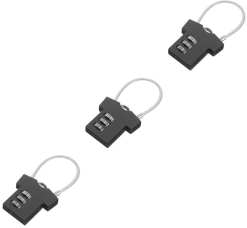 SEWOART 3St sicherheitsschloss codeschloss torverriegelung schrankschloss zahlenschloss vorhängeschloss Vorhängeschlösser mit Kombination Vorhängeschloss im Freien Zinklegierung Black