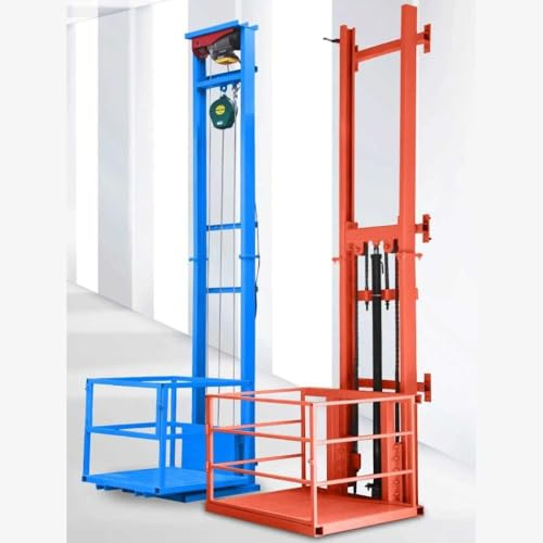 Elevador de carga hidráulico para el hogar y el almacén, grúa de plataforma duradera con motor de elevación para fábrica, uso industrial fácil de operar