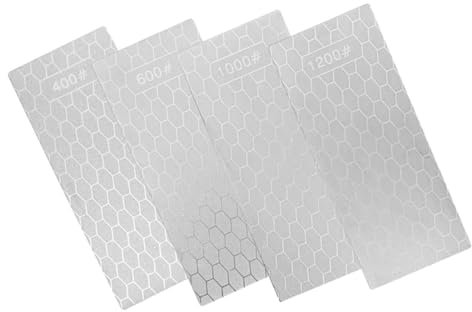 Yaoliucp Diamond Sharpening Stone,Diamond Plate Honing Stone, Diamond cut Sharpeners for Kitchen Sharpening Dull, 15.1x6.3x0.1cm 4PCS, sharpening stones