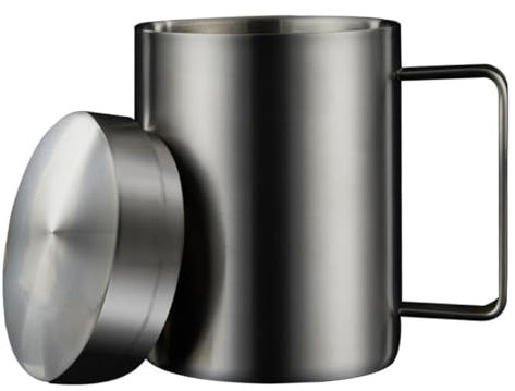 Cabilock Tasse En Acier Inoxydable 316 À Double Paroi Avec Poignée Confortable Pour Boissons Chaudes