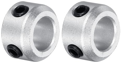 QUARKZMAN vågring 0,31 tum hål aluminium set-skruvstil klämringar silver 2 stycken