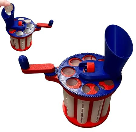 Münzklassifizierer, 3D-Druck Münzen Sortiermaschine Und Organizer, Münzsortierer Mit Handkurbel, Handkurbelbetriebener Münzzähler, Leichtes Zählhilfsmittel & Wiederverwendbares Haushaltsgerät