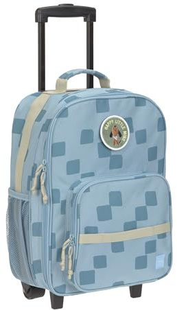 LÄSSIG Valise pour Enfants Trolley Valise de Voyage avec Barre télescopique et roulettes pour Enfants Bagage à Main/Trolley Pattern Party Blue