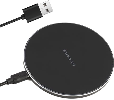 Cargador inalámbrico 20W, carregador sem fios Universal con Carga por inducción Qi, Wireless Charger con protección Inteligente, diseño portátil Antideslizante para teléfonos y Auriculares