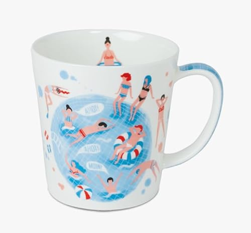 Kaffeebecher Poolparty, Kaffeetasse Tassen Teetassen Kaffeepott Henkelbecher, Freibad, Schwimmbad