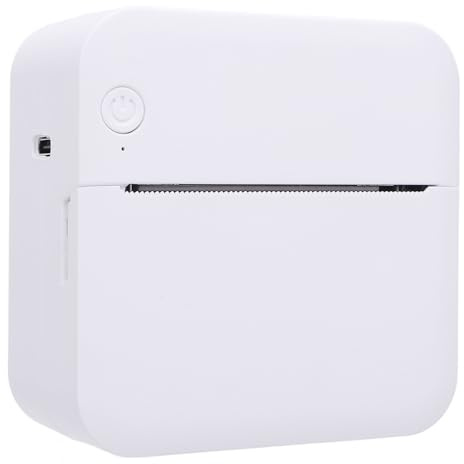 Xiuganpo Stampante Termico -Ink -Ink, Stampante Termica Portatile a Pressione Bianca Nera 200dpi per Foto