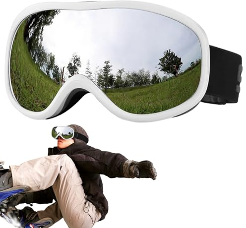JIEBWCHA Wintermaske – Doppelschichtige Augenschutzbrille | Winterbrille staubdicht – für Skifahren, Fahrrad, Outdoor, Motorrad, Snowboard