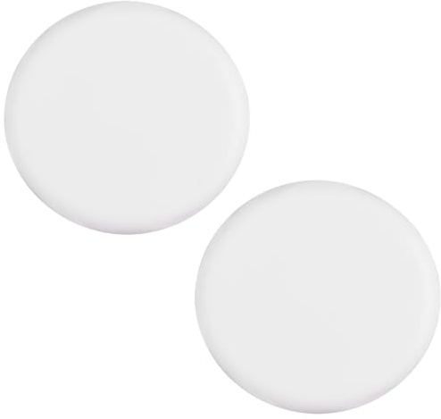 UFURMATE Runde Wandabdeckplatte, 2 Stück, 9 cm, Kunststoff, schraubenlos, blanko, selbstklebende elektrische Abdeckungen für Wandlöcher, freiliegende Drähte (weiß)