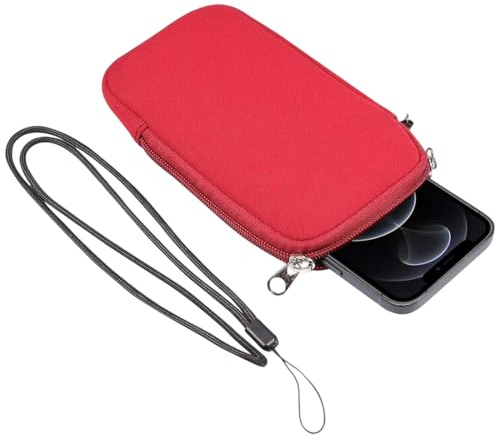 DOKRIN Custodie a tracolla e cordini per cellulari 1 Custodia universale per smartphone, in neoprene resistente, custodia portatile con cinturino da polso