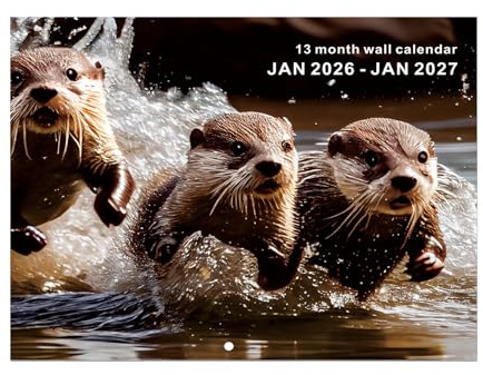 Calendario Con Temática De Animales Para Colgar En La Pared 13 Meses Desde Enero 2026 Hasta Enero 2027 Para Planificación Diaria Organización Tareas Pared Animales 2026