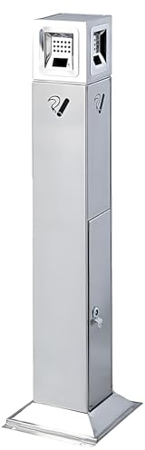Enpvneer Posacenere da Pavimento, Portacenere Colonna da Esterno, Colonna di Fuliggine da Esterno, Portacenere Colonna for Cenere Verticale, per La Casa, All'aperto, Bar, Ufficio