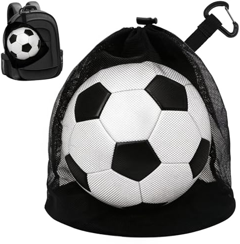 JLNGTHONG Bollnät 1 boll, ryggsäck bärbart balnät, basketväska med dragsko, fotbollsnät, balsäck, tennis volleyboll handbolltillbehör, för basket fotboll tennis.