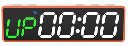 Orologio Da Palestra Orologio timer fitness da palestra magnetico a intervalli LED ricaricabile USB for casa garage(Oranje)