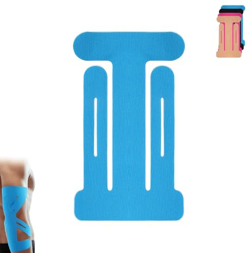 Tapex Tape Elastisches Sportband für Ellenbogen, Muskel, Kinesiologie, Stützbandage für Golf, Fitness und Basketball, Magenta, 10 Stück (Blau)