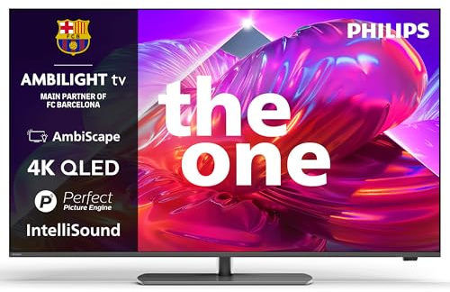 PHILIPS 50PQS9001/12 50 Inch Ambilight 4K QLED Smart TV, Pixel Precise Ultra HD, Titan OS, Dolby Atmos Sound