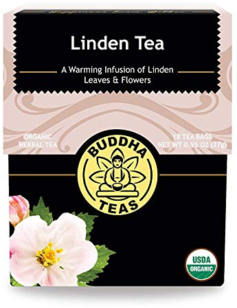 Buddha Teas Organic Linden Tea - OU Kosher, USDA Organic, CCOF, 18 Bleach-Free Tea Bags