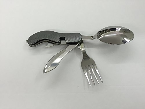 Bahama Set de Couverts Camping Pliable Pique-Nique Couteau de Poche Fourchette Cuillère