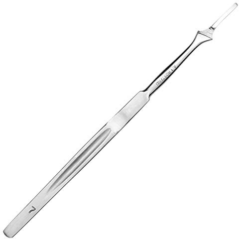 May Skalpellhalter 16 cm Figur 3 flacher Griff Modellbau Edelstahl | Langer Skalpellhalter (16 cm) der Figur 3 aus robustem Edelstahl für präzise Arbeiten im Modellbau